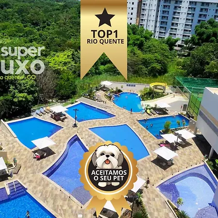Flat Super Luxo - Rio Quente - Acesso Ao Rio Apartment Exterior photo